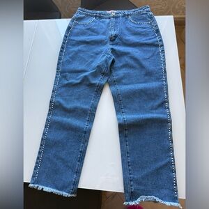 Dolls Kill x Bratz Rhinestone heart pocket jeans XXL